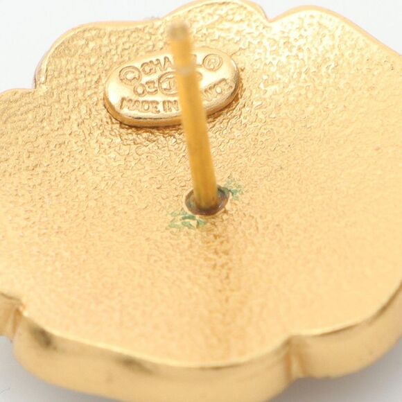 Chanel Coco Mark Earrings Gold Plated - Picture 2 of 7